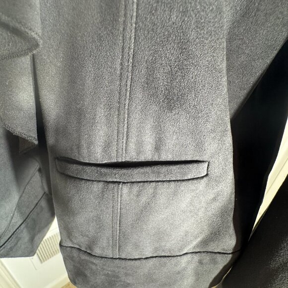 Nine West Jeans Black Drape Front Jacket with Long Sleeves Size XL - Picture 5 of 9